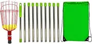 Fruit Picker with Basket | Telescopic Picker Stainless Steel with Basket | Portable Rustproof Detachable Lightweight Fruit Picker for Plum, Pear, Lemon, Apricot