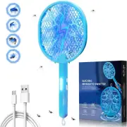 Electric Mosquito Fly Swatter, 2 in 1 Electric Bug Zapper USB Rechargeable, 4...