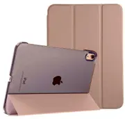 MCC iPad Air 11" 2024 M2 Tri-Fold Smart Cover Semi-Clear Back Case Apple Air6 [Rose Gold]