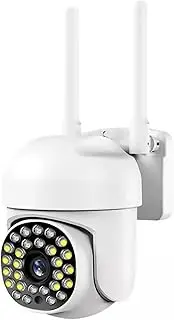 Security Cameras Outdoor - 1080P Outdoor Wireless Surveillance Camera - 360° Panorama Color Night Vision AI Motion Detection - Home Baby WiFi Security Monitor Webcam Camera with 28 LED Lights