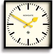 Newgate Number Five Wall Clock Black Yellow Hands