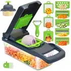 Vegetable Chopper Container Onion Slicer | 16 in 1 Multi Functional Food Chop...