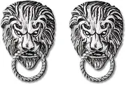 [YOOESTORES82] Punk Lion Head Collar Brooch. Vintage Wolf Head Brooch Pins,Cool Animal Head Collar Pin for Men's Suit Pin Coat Lapel Pin