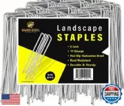 Simba Steel 125 Pack x 6 Inch Landscape Staples Galvanised, Fabric Pins, 11 G