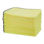 Ultra-Absorbent Microfiber Cleaning Cloths, 12-Pack, Yellow, 43.9 X 35 Cm
