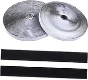 2 Rolls Hook Loop Tape Strong Adhesive Fasteners for Organizing Picture Hanging and Home Use Durable Back Adhesive Strips for Smooth Surfaces