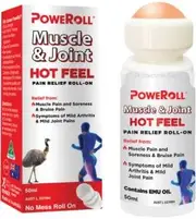 POWEROLL Muscle & Joint Hot Feel Pain Relief Plus Oil Roll-On 50ml