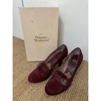 在飛比找蝦皮購物優惠-Vivienne Westwood 酒紅色高跟鞋