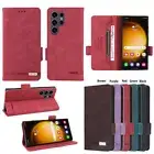 Flip Magnetic Leather Wallet Phone Case For Samsung S24 S23 FE S22 S21 Ultra