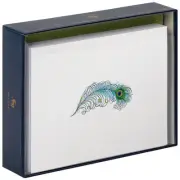 NIQUEA.D, Peacock Feather Boxed Note Cards