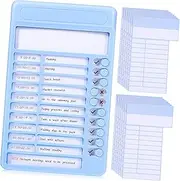 LOPUNER Chore Chart Planner Multi Functional Task Board with Incentive System for Wall Desktop Efficient Organization and Layout Visual Schedule for Daily Tasks