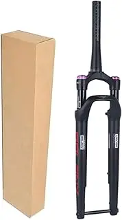 ZECHAO Off Road Bicycle 700C Fork, Aluminum Alloy 60mm Travel Thru Axle 12mm*100mm Disc Brake Bike Air Fork 1-1/2" Shoulder Control