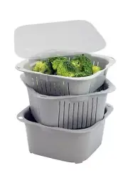 CB Japan Drainer Colander Bat Set MSize Antibacterial Preparation Microwave 238