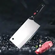 Handmade Cleaver Knife Forged Steel Full Tang ABS Handle Chef Butcher Slicing L