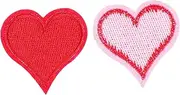 YOSADIER 20Pcs Red Heart Embroidered Patches Decorative Clothes Appliques for DIY Projects Cute Patches for Clothing Repair Accessory Decoration for Jeans Hats