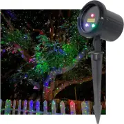 RGB Firefly 3 Color Moving Red, Green, and Blue Laser Christmas Lights, Garden,