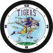 SunTime LSU Tigers Football Wall Clock - Down The Field by Gary Patterson - 11.5"