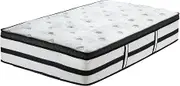 JFHID 35CM Single Mattress, Single Bed Size Mattresses in a Box, Medium Firm Pocket Spring, High Density Foam Edge Support Comfortable Mattress, Vacuum Packed for Easy Move (White)