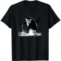 在飛比找蝦皮購物優惠-Katun T恤成人Orca Motif鯨魚捕食者動物設計T