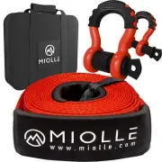 MiolleGear Tow Strap 4”x30’- 45000lbs MBS (Lab Tested) Recovery Stra