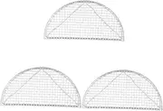 UTHCLO 3 Pcs Tempura Zhawu Net Japanese BBQ Food Cooling Rack Strainer Pot Hoops Cooking Strainer Macrame Japanese Style Mesh Portable Stainless Frying Pan Semicircle Net Stainless Steel