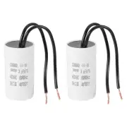 3uF CBB60 Running Capacitor, 2 Pcs Run Capacitor,White