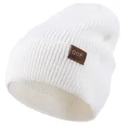 Winter Fashion Wool Knitted Beanie Hat for Women Men, Thickened Warm Lined Un...