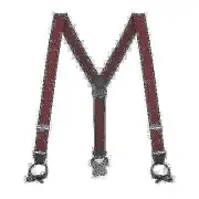 SuspenderStore Jacquard Checkered Suspenders- 1.5" Wide Elastic- BUTTON-3 Sizes