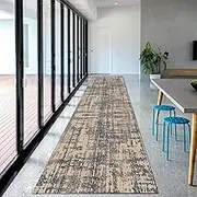 Runner Rug for Hallway, Kitchen, Hall, Bedroom, Living Room Entryway Floor Non-Slip Mat 80x350cm Corridor Runner Carpet Laundry Doormat Runner(2.3ft×9.8ft/70×300cm)