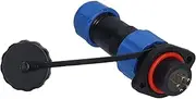 Flange Aviation Plug Socket IP68 Male and Female Butt Joints Flange with Cap Panel Mount Connector for Industrial Device Power Signal (5 core ( 5A))