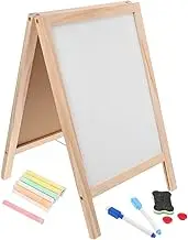 Ciieeo 1 Set Wooden Message Board Easel Lovely Chalkboard for Small Blackboard Easel Chalkboard Chalk Board Sign Art Easel Sandwich Board Signs Outdoor Drawing Board