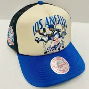 Mitchell & Ness Los Angeles Dodgers 60 Years Trucker Snap Hat Adjustable White
