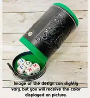 New DICE Casino Leather Dice Cup Shaker Craps Cubilete 5 dice Hecho En Mx