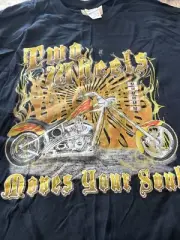 Men’s Short Sleeve T-Shirt Two Wheels Moves Your Soul Chopper Motorcycle M #10