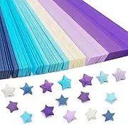 1620 Sheets Star Origami Paper Purple Solid Color Gradient Color Stars Paper Strip Double Sided Origami Lucky Star Decoration Strips DIY Hand Art Crafts