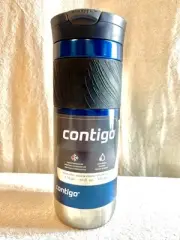 Contigo Byron Stainless Steel Travel Mug with SNAPSEAL Lid and Grip in Blue