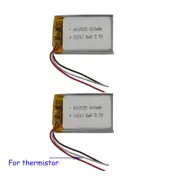 2pcs 3.7V 600mAh 602535 Thermistor 3-Wires Li LiPo Battery For Bluetooth Speaker
