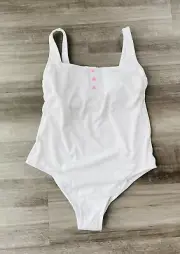 Stoney Clover Lane x Target White Ribbed Swimsuit Size 14W Plus NWT One-Piece