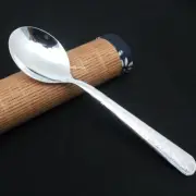 Pure 999 Fine Silver Spoon Healthy Dinnerware Many Blessing Handle Spoon 5.3inch
