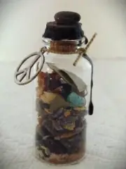PROTECTION Charm/Spell/Intention Jar Crystals Herbs Wicca Druid Folklore Remedy