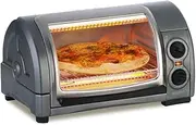 Toaster Oven Mini Oven Small Household Multifunctional Baking Machine Cake Bread Pizza Tart Oven 12L Capacity Easy to Clean Kitchen Cooking Gray Halogen ovens/13360