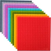 Strictly Briks Rainbow Pastel Stackable Baseplates, Building Bricks, 6"x6" Bases