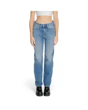 Replay High Waisted Straight Jeans ANNY Women Blue Pants
