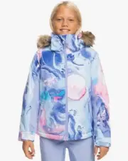 Roxy Girl Dri-Flight American Pie Snow Jacket Blue Landscape NWT Size XL (14)