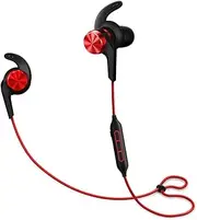 1MORE iBFree in-Ear Earphones Wireless Sport Headphones Bluetooth CSR, IPX 4 Waterproof, Secure Fit in-Line Remote Gym Running Workout - Red
