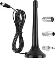 FM DAB Radio Antenna for Stereo System and AV Receiver - Universal Indoor Antenna with Magnetic Base and 3 m Extension Cable - Excellent Reception for DAB+ and FM Radio