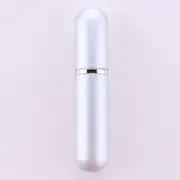 Axgo 2 Pack 5ml Portable Mini Refillable Empty Perfume Atomizer Spray Bottle Scent Pump Case for Traveling and Outgoing, Silver