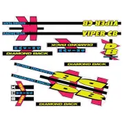 Diamond Back - 1992 Viper CB for Chrome frame decal set - Old school bmx