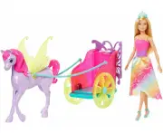 Barbie Dreamtopia Chariot, Horse & Princess Doll - Barbie Gift Toy for Girls