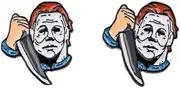 [Pinstant] Halloween Michael Myers Knife John Carpenter Classic 70s Slasher Horror Movie Film Stud Earrings Ear Rings Cute Kawaii Cosplay, Enamel, enamel